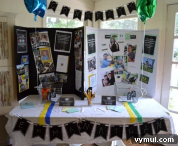 Chalk Your Path Graduation Celebration 4 Chalkboard Graduation Memories and Cards Table - An Oregon Cottage