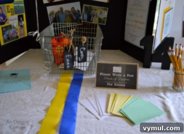 Chalk Your Path Graduation Celebration 5 Chalkboard Grad Party Card Basket - An Oregon Cottage