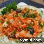 Vibrant Carrot Feta and Olive Salad 5 Carrot Salad with feta close