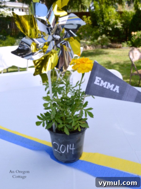 Dollar Store Chalkboard Pot Makeover 5 Dollar Store Chalkboard Graduation Party Centerpiece - An Oregon Cottage