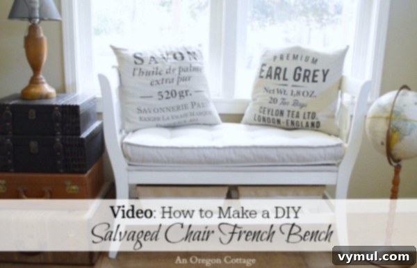 Building a French Bench from Rescued Chairs: Old House Journal Spotlight 5 Video Tutorial on How to Make a DIY Salvaged Chair French Bench - An Oregon Cottage