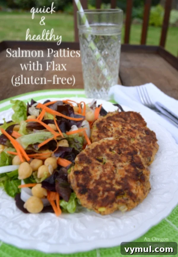 Gluten-Free Golden Flax Salmon Cakes 2 Quick and Healthy Salmon Patties with Flax - An Oregon Cottage