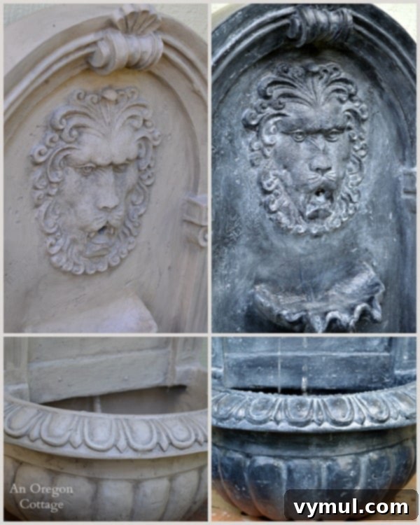 Unlock Ancient Beauty Age Faux Stone for Your Fountain 9 Easy Painted and Aged Plastic Fountain Before and After