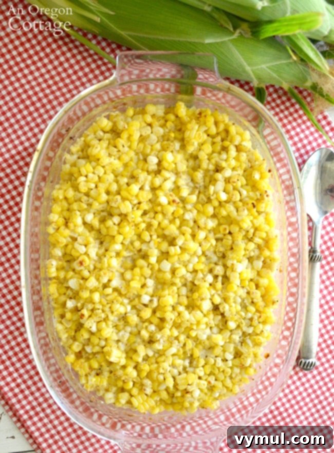 Irresistible Creamy Baked Corn 4 Corn Bake Casserole in baking dish