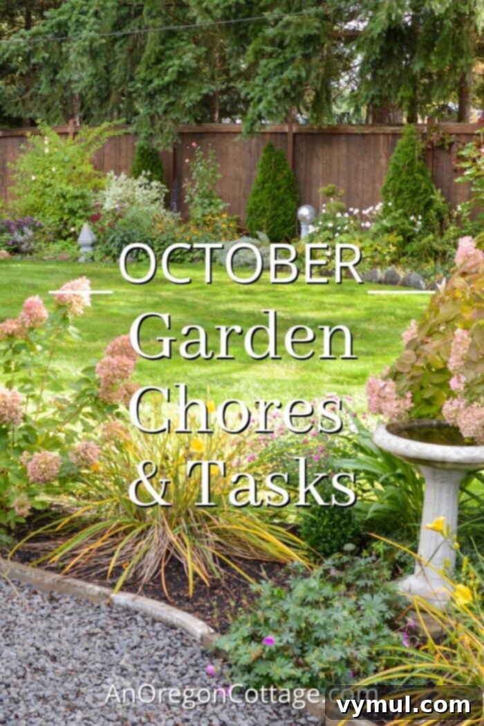 October Garden Checklist for the PNW and Beyond 2 October garden borders with fall colors and vibrant plants ready for winter preparation