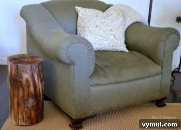 Madrone Wood Stump Side Table - An Oregon Cottage