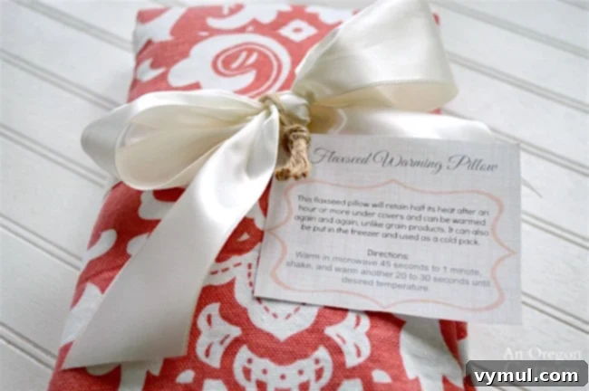 DIY Flaxseed Heat Pads: Video Tutorial and Free Printable Labels 4 A selection of free printable gift tags designed for DIY flaxseed heat pads, ideal for packaging handmade gifts with care instructions.