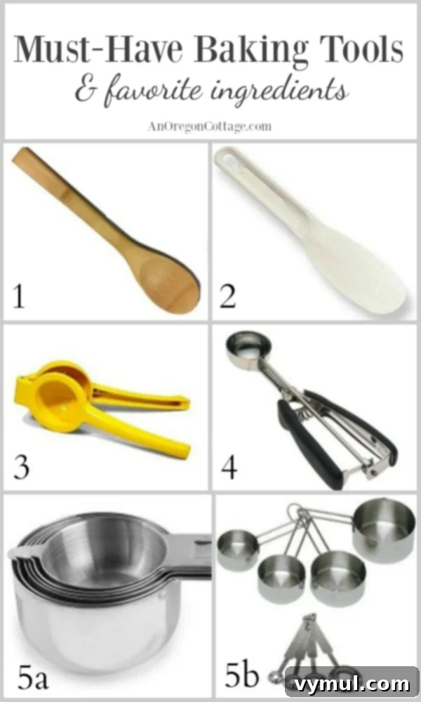 The Ultimate Baking Arsenal: 14 Tools and 11 Key Ingredients 2 A curated collection of essential baking tools laid out on a clean surface, emphasizing must-have kitchen supplies for home bakers.