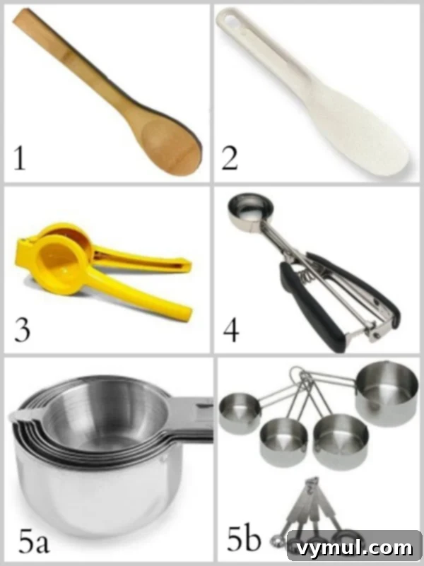 The Ultimate Baking Arsenal: 14 Tools and 11 Key Ingredients 3 A collection of favorite holiday baking tools and ingredients, showcasing a rustic and inviting kitchen aesthetic.