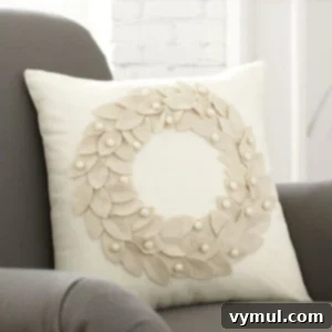 Cozy DIY Felt Wreath Pillow for Winter Decor 11 Birch-Lane-Vienna-Wreath-Pillow-Cover300