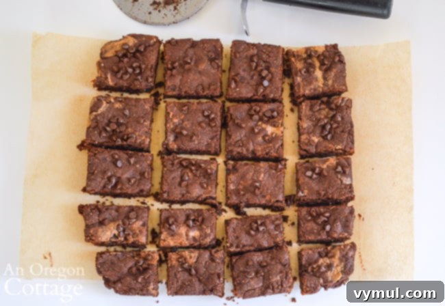 Irresistible Grain-Free Peanut Butter Honey Brownies 3 Close-up of freshly baked Grain-Free Peanut Butter Honey Brownies, highlighting their fudgy interior and golden edges.