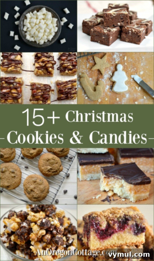 Festive December Dinner Menus 8 Christmas cookies and candies pin image