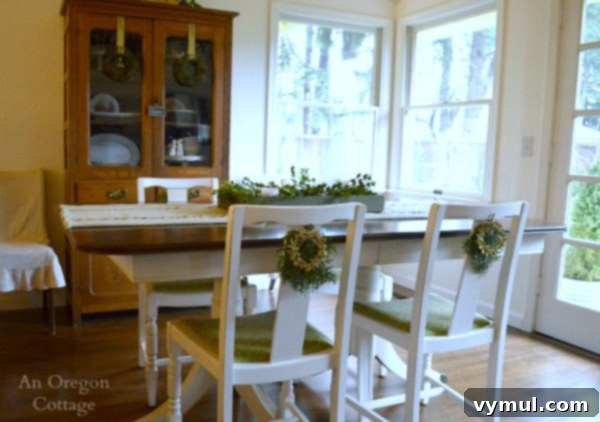 DIY Christmas Chair Wreaths From The Dollar Store Easy and Quick 5 Christmas Wreath Dining Chair Decorations