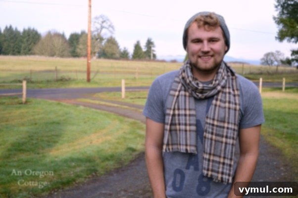 Easy Low Sew DIY Flannel Scarf for Men 5 DIY Flannel Scarf for Guys - easy and low-sew!