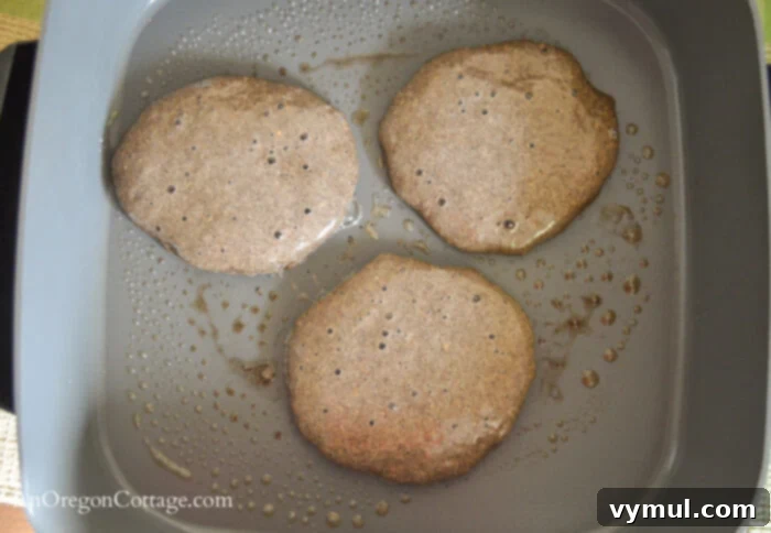 cooking buckwheat pancakes