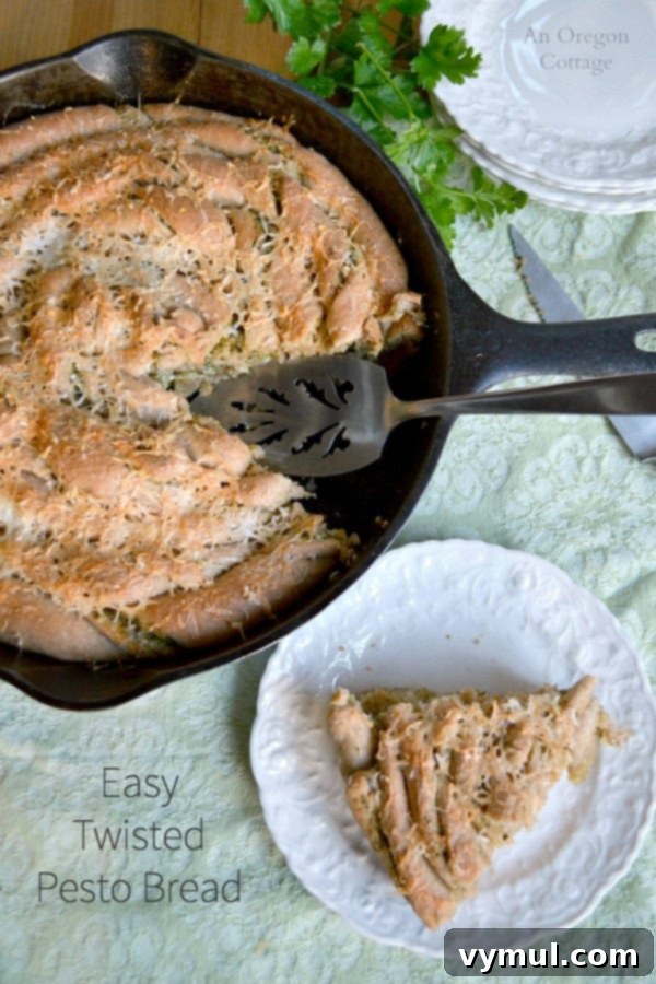 Simple Pesto Swirl Bread 2 Easy Twisted Pesto Bread made with whole wheat flour, a perfect appetizer or side dish