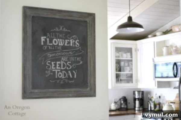 DIY Weathered Framed Chalkboard