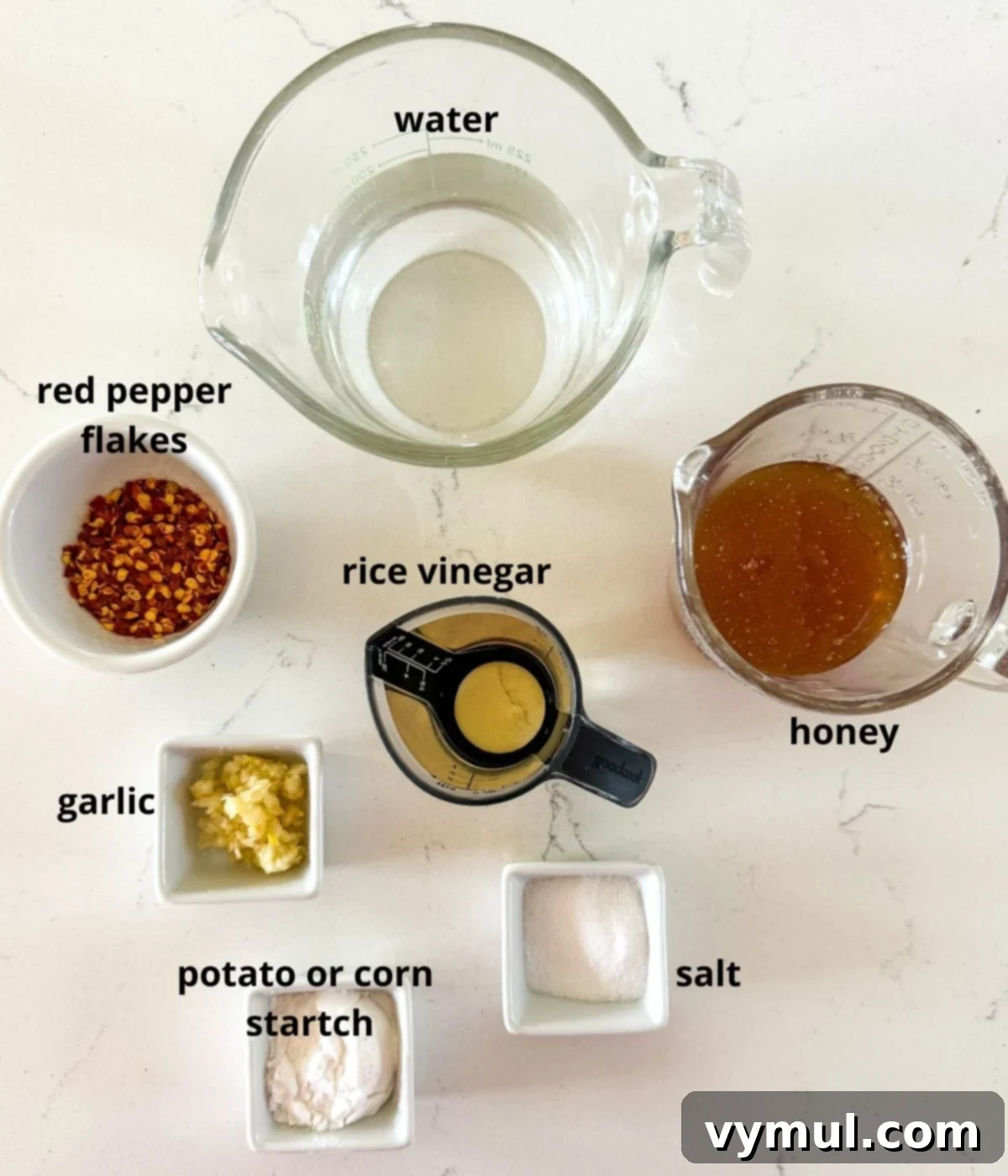 ingredients for sweet chili sauce