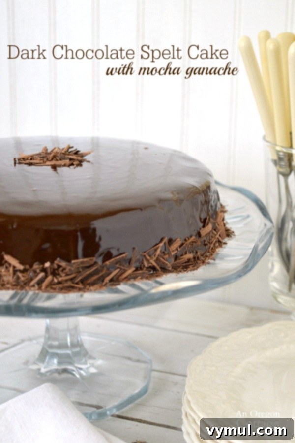 Indulgent Dark Chocolate Spelt Cake with Mocha Ganache 2 Dark Chocolate Spelt Cake with Mocha Ganache is easy and so delicious!