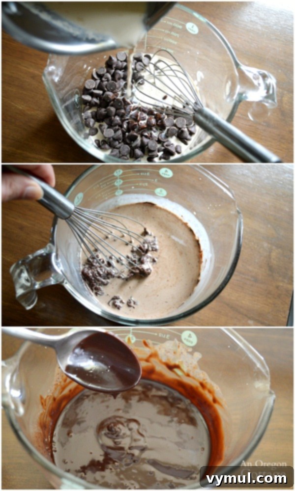 Indulgent Dark Chocolate Spelt Cake with Mocha Ganache 6 Making Ganache for Dark Chocolate Spelt Cake with Mocha Ganache