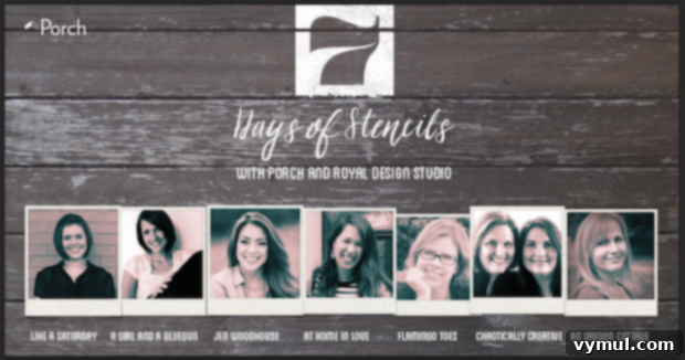 Collage of bloggers participating in the #7daysofstencils series