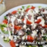 Easy Main Dish Steak Salad with Creamy Garlic-Pepper Dressing