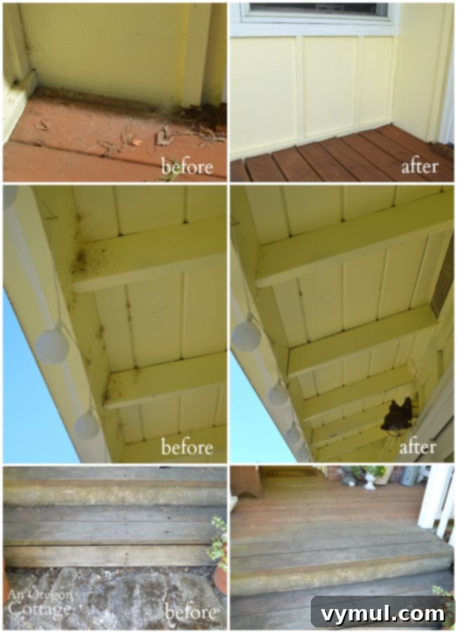 A late summer exterior cleaning adds curb appeal for the fall with before and after comparison