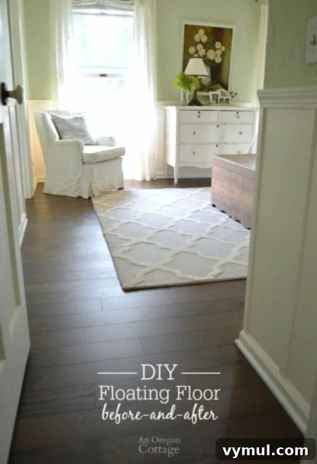 DIY Floating Floor Makeover 2 DIY Floating Floor Before and After- an easy update you can do in a day