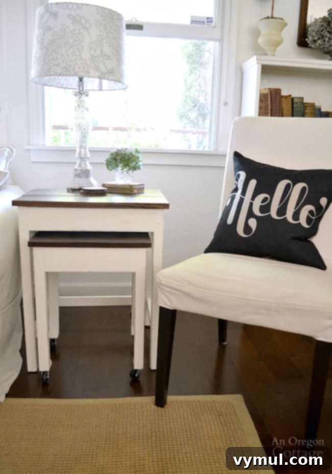 Upcycled Wood Stacking Tables 4 Reclaimed Wood Nesting Tables