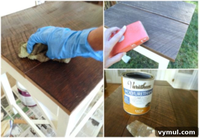 Upcycled Wood Stacking Tables 6 DIY Nesting Tables-Finishing Reclaimed Barn Wood Tops