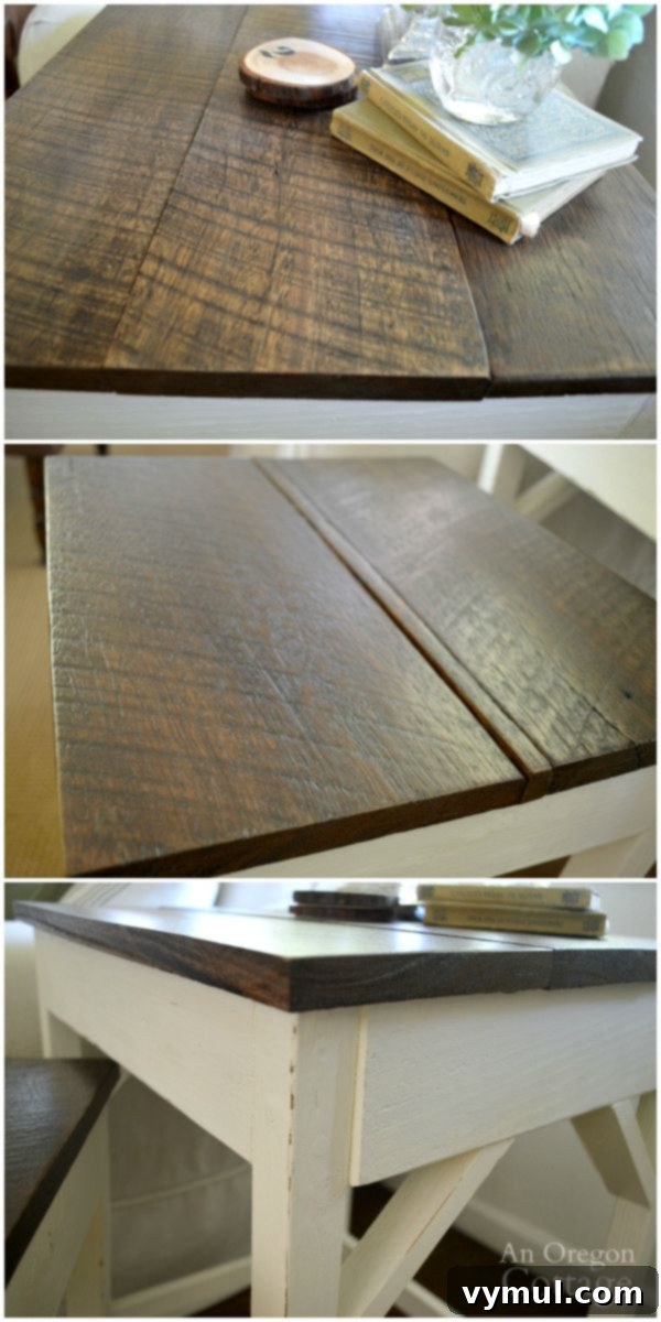 Upcycled Wood Stacking Tables 7 DIY nesting tables reclaimed wood top & imperfections