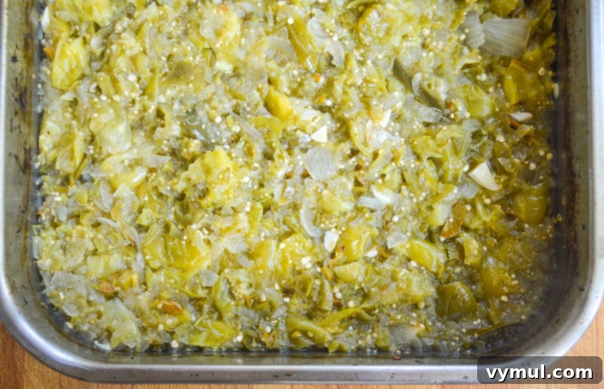 Simple Roasted Salsa Verde: Tomatillo & Green Tomato (Batch & Preserve) 5 salsa verde ingredients after roasting