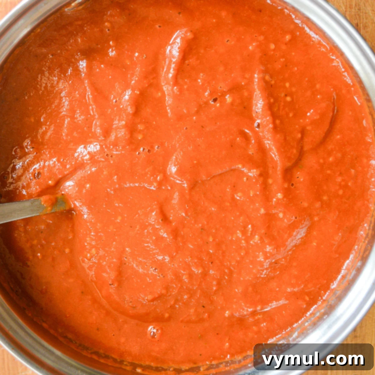 cherry tomato sauce blended in pot