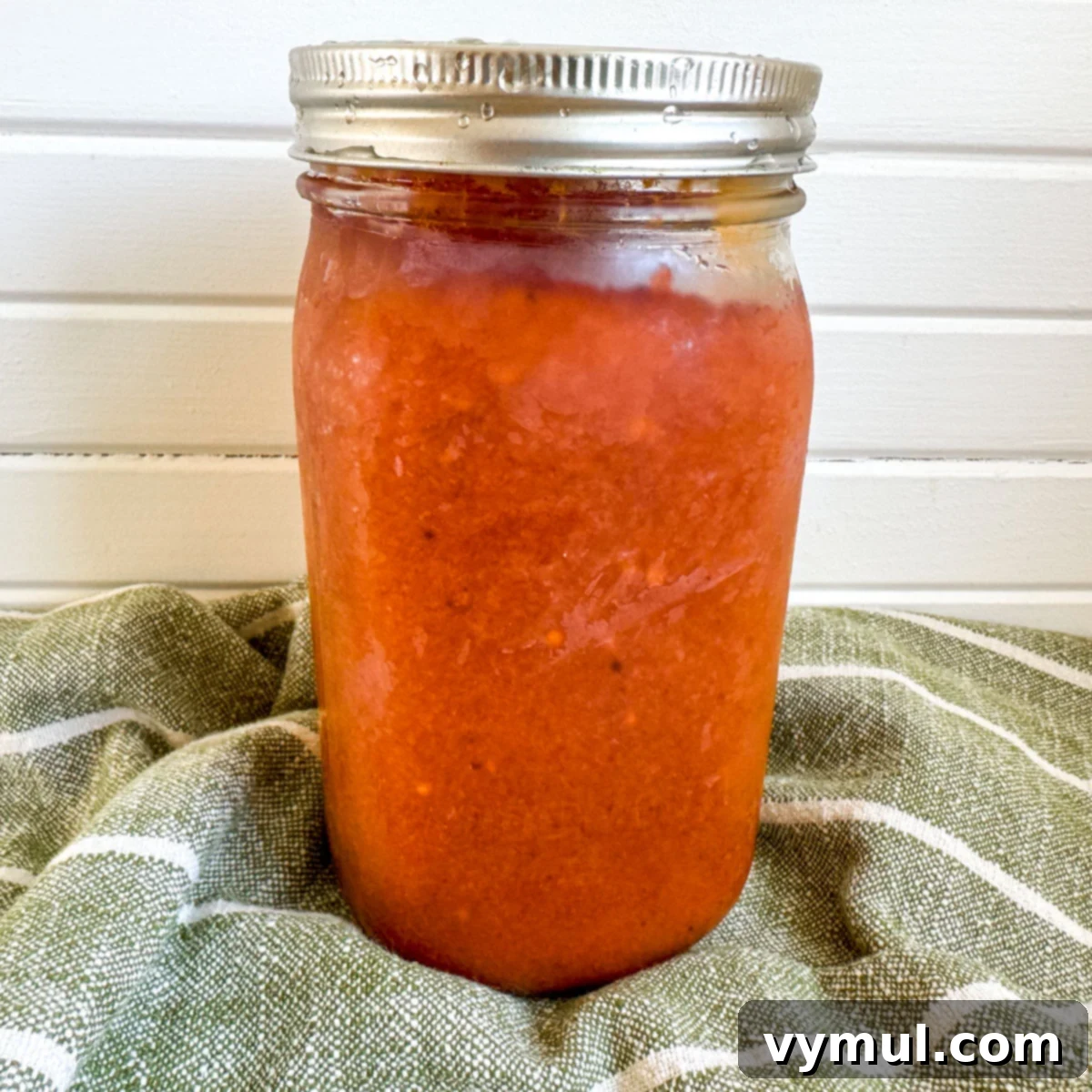 cherry tomato sauce frozen in mason jar