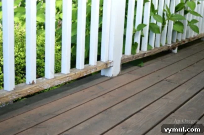 Fall Porch Railing Repaint: Why Now, How To Do It 3 Repaint porch railings-Before