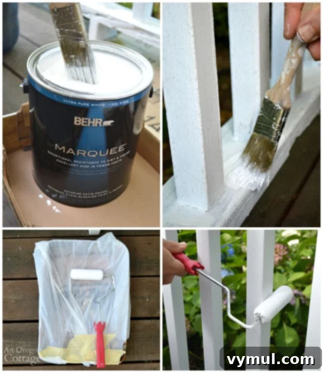 Fall Porch Railing Repaint: Why Now, How To Do It 7 Repaint porch railings tips-narrow brush and foam roller