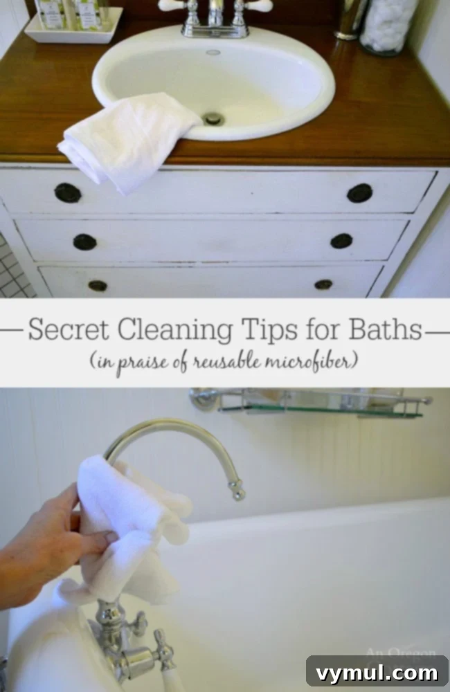 Sustainable Sparkle: Green Cleaning for Your Bathroom 2 Using these cleaning tips for your bathroom with microfiber cloths is easy, green, and saves money