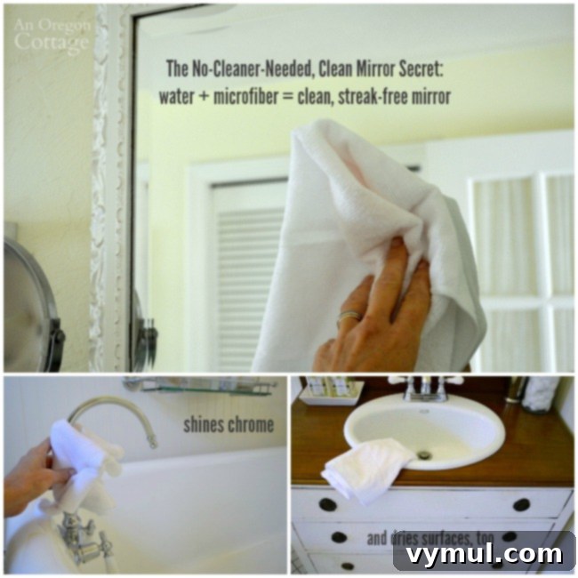 Sustainable Sparkle: Green Cleaning for Your Bathroom 6 Microfiber-Mirror Cleaning Secret