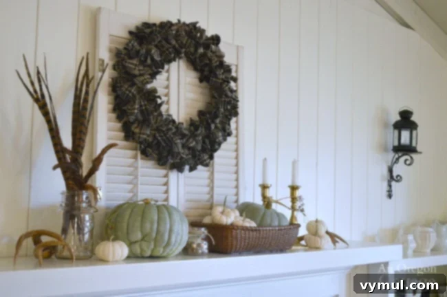 Quick and Easy DIY Fall Plaid Wreath 3 Easy DIY plaid wreath fall mantel