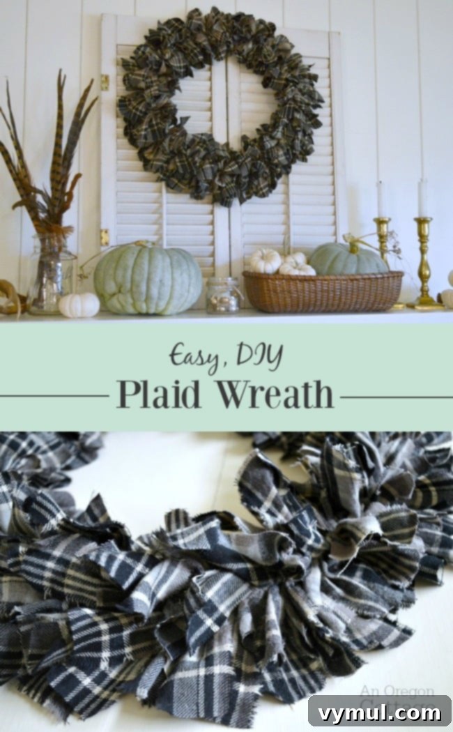 Quick and Easy DIY Fall Plaid Wreath 5 Make a cozy, DIY fall plaid wreath in just a few hours