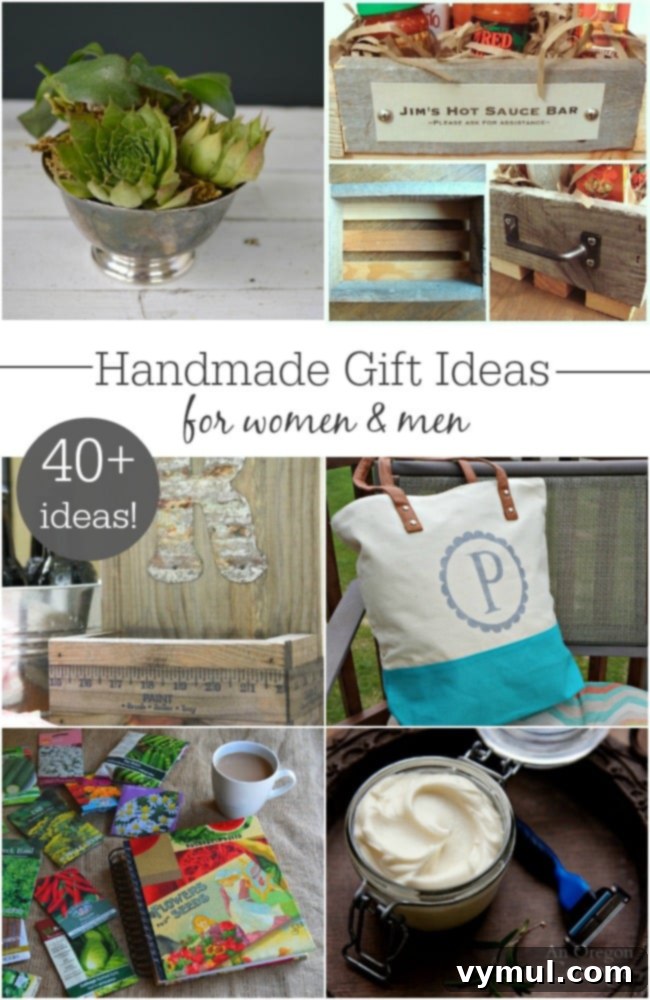 Unique Handmade Gifts for Him and Her 2 40+ Handmade Gift Ideas for all the women and men on your list