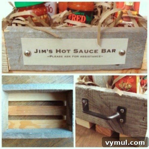 Unique Handmade Gifts for Him and Her 16 Hot Sauce Bar in Personalized Rustic Box