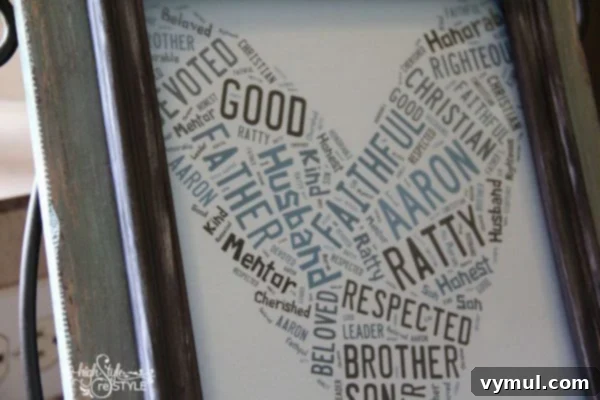 Unique Handmade Gifts for Him and Her 19 Word art gift via Highstyle Restyle