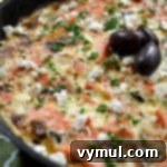 Greek salmon and vegetable skillet frittata