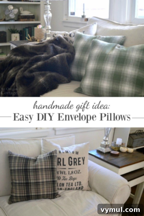 Effortless Plaid Envelope Pillow Project 10 Easy-sew envelope pillows