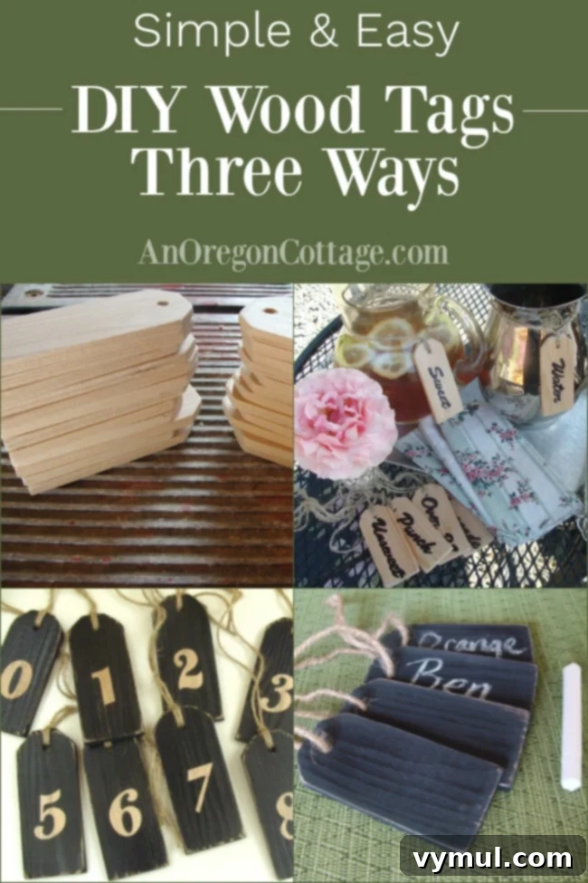 DIY Wood Tags: Three Projects for Gifting, Decorating, and Organizing 2 DIY Wood Tags 3 Ways: Numbered, Beverage, and Chalkboard Styles