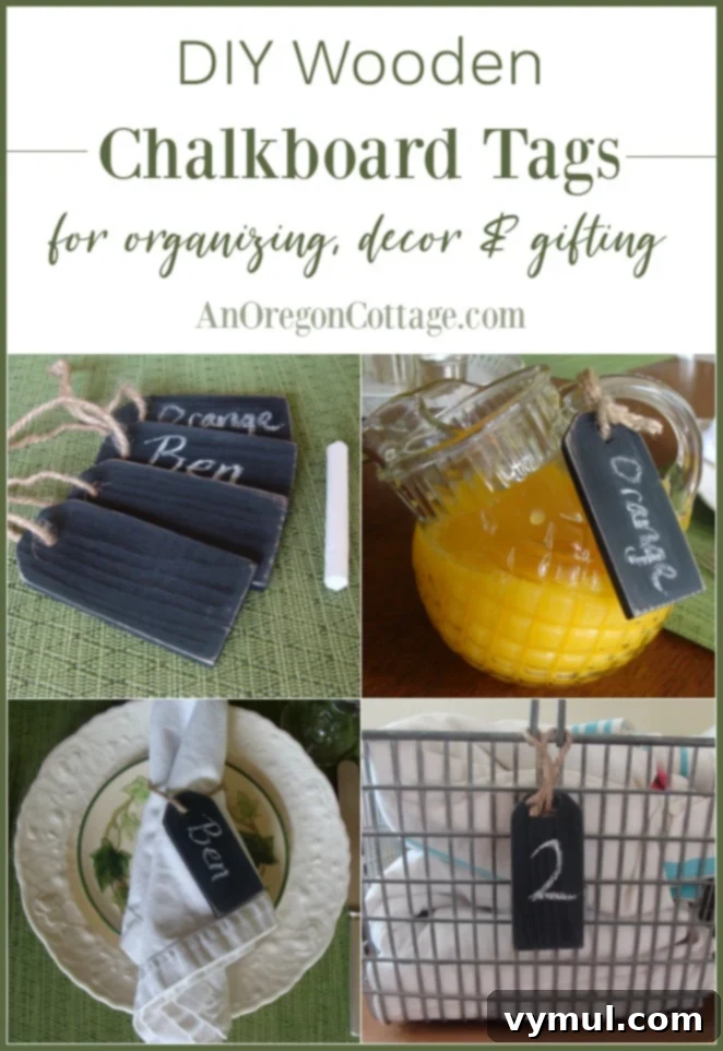 DIY Wood Tags: Three Projects for Gifting, Decorating, and Organizing 10 Simple and versatile DIY wood chalkboard tags for gifts, home decor, and organizing