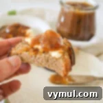 Rhubarb chutney served on toast with cream cheese, ideal for an appetizer.