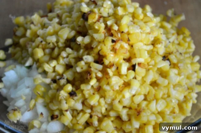 Roasted frozen corn for corn salsa