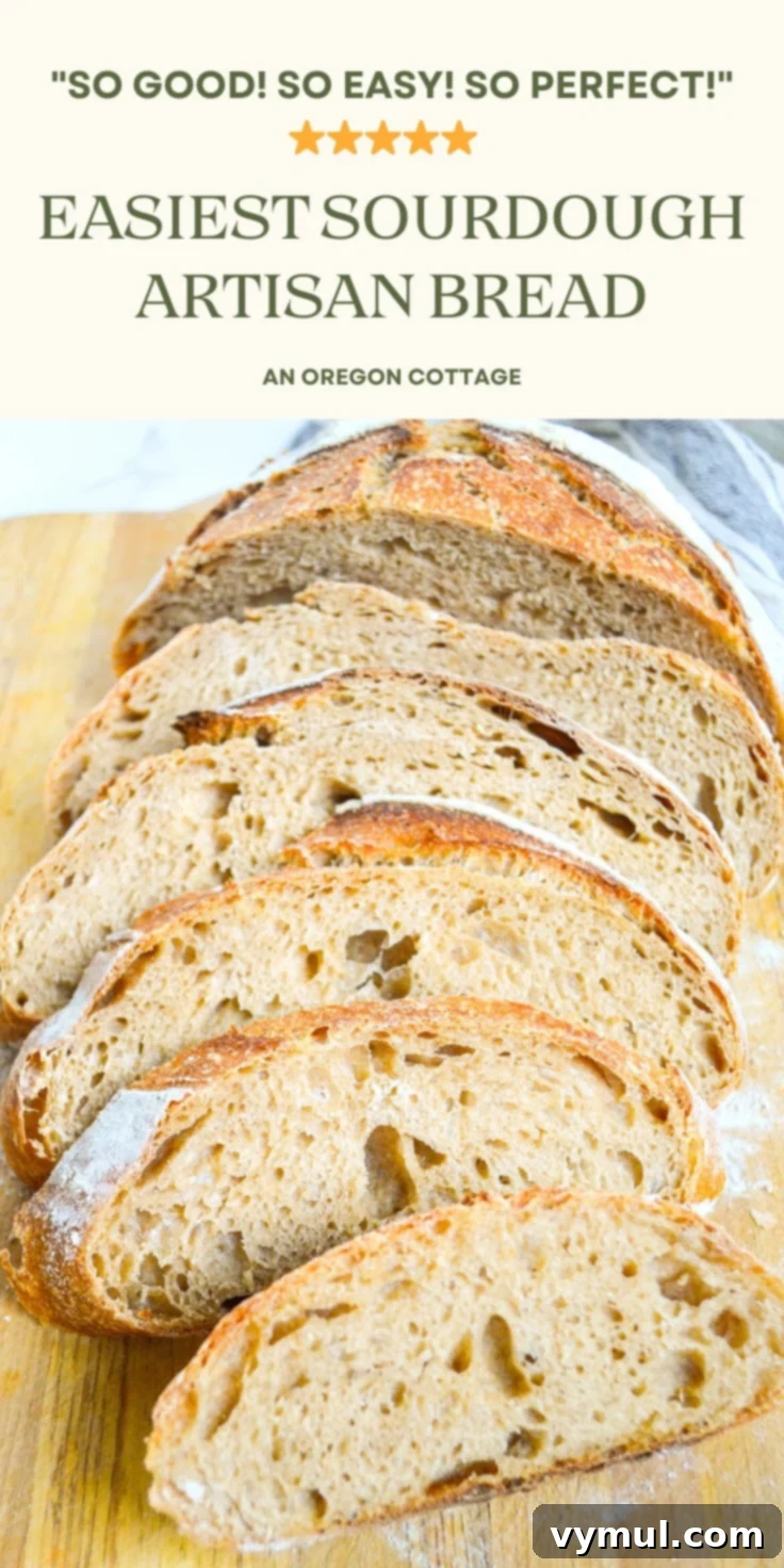 The One-Day Sourdough Secret: Artisan Bread Made Simple 17 sourdough artisan bread Pinterest pin with description for easy baking